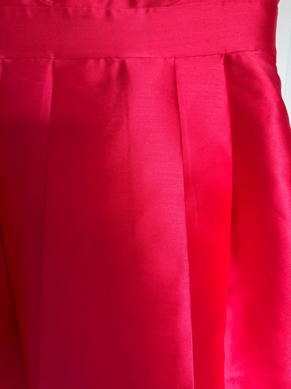 kate spade Hot Pink Satin Fit-and-Flare Dress - Picture 3 of 5